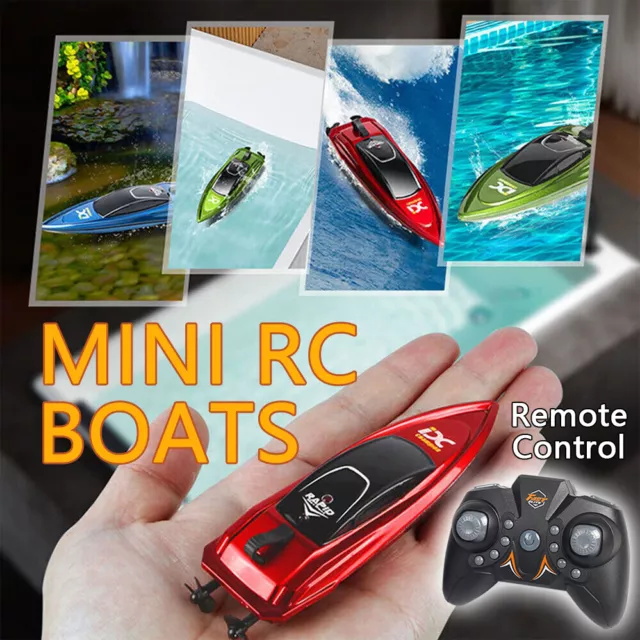 Mini RC Boats High Speeds Racing Boat Dual Motors 2.4G Remote Control Ship LR