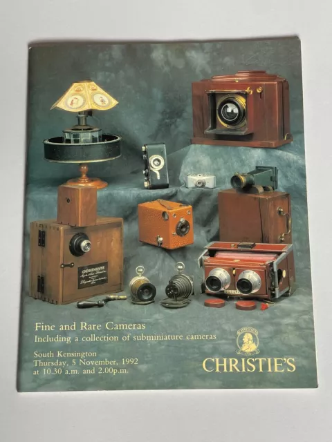 Feine & seltene Kameras & Subminiatur, Christies Auktionskatalog, 1992, London