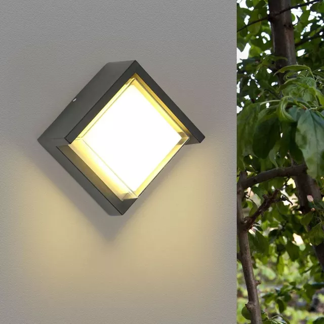 Applique da Parete LED 15W Esterno IP65 Lampada L Quadrata Per Giardino Terrazza