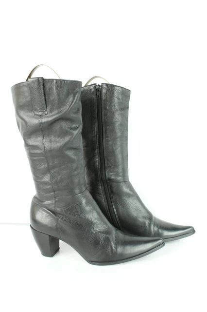 Bottes San Marina cuir noir T 38 / UK 5 TRES BON ETAT