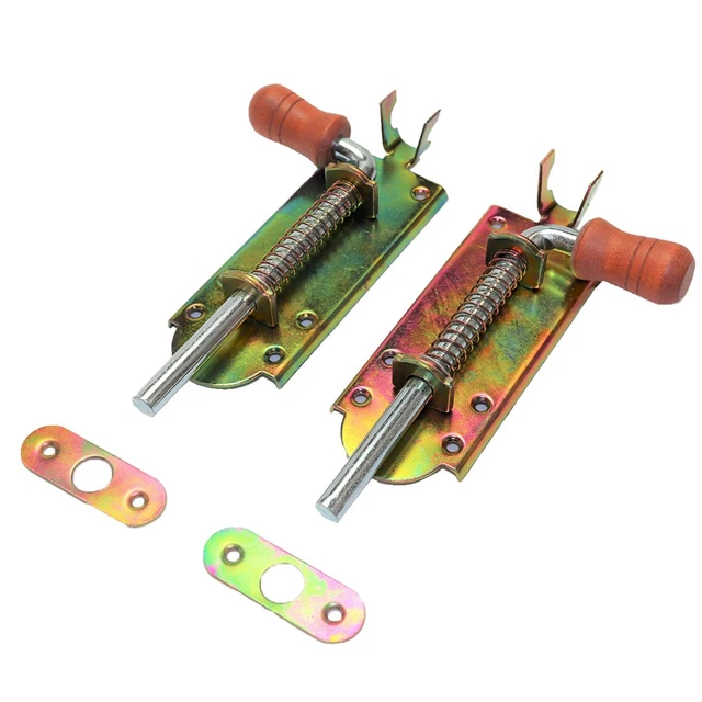 GATE DROP BOLT Spring Loaded Latch Heavy Duty Gate Garage Door Sliding