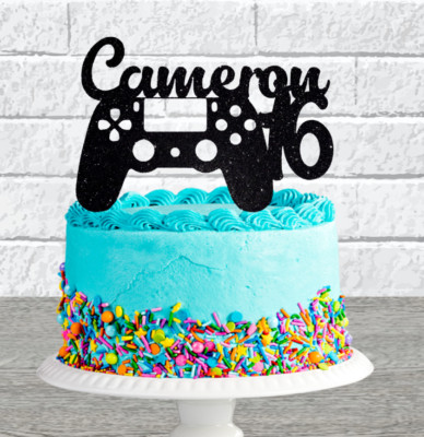 Personnalise Anniversaire Play Station Controleur Gamer Cake Topper Decoration Eur 8 72 Picclick Fr
