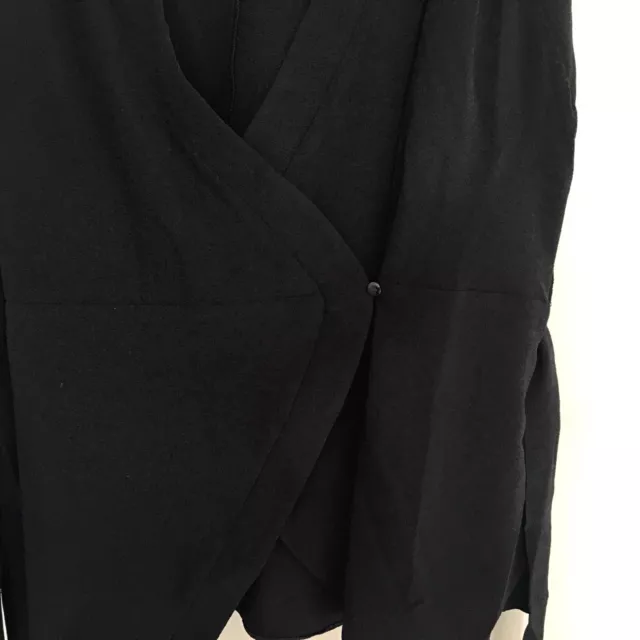 ASOS CURVE sleeveless Obi Wrap Blouse Top Black Size 24 2