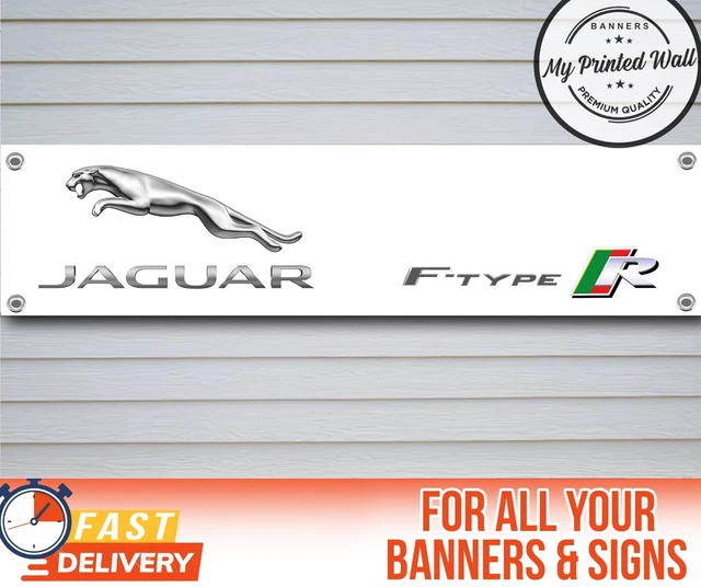 Type R Racing Banner JAGUAR F-TYPE R Logo Banner for Garage, Workshop Large £29.00 - PicClick UK