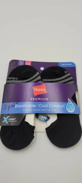 Hanes Premium breathable cool comfort invisible liner 3pr Women's  XTEMP 5-9