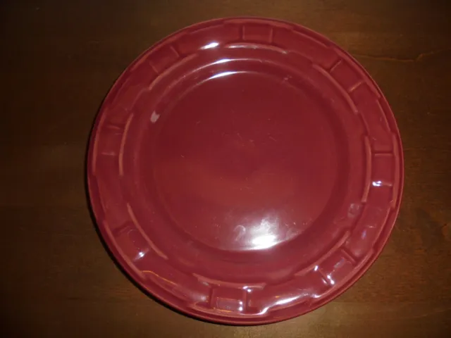 Longaberger Pottery WOVEN TRADITIONS Paprika 10" Dinner Plate