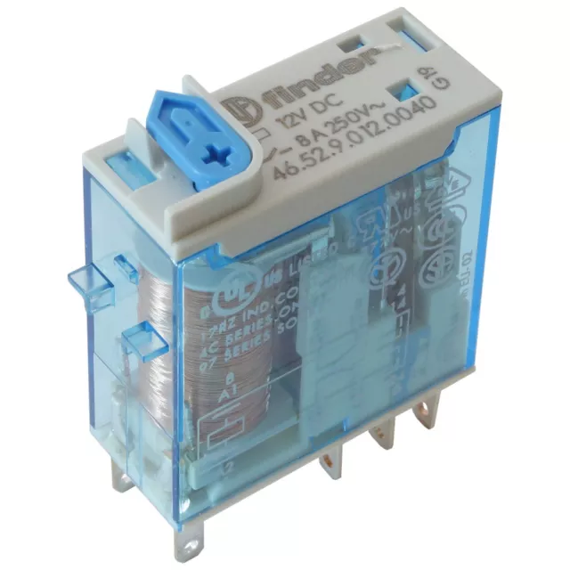 Finder 46.52.9.012.0040 Industrie-Relais 12V DC 2xUM 8A 250V AC Relay 855784