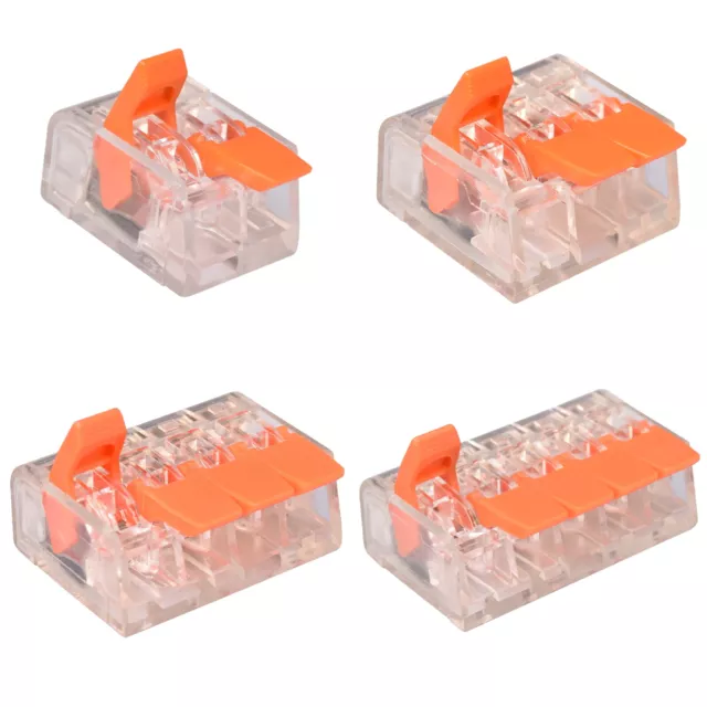 Borne de Connexion Automatique 2-3-4-5 Entrées Fil Souple Rigide Série 221