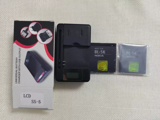 BL-5K BL5K Battery AND CHARGER FOR Nokia N85 N86 8MP N87 2610S 701 Oro C7 C7-00