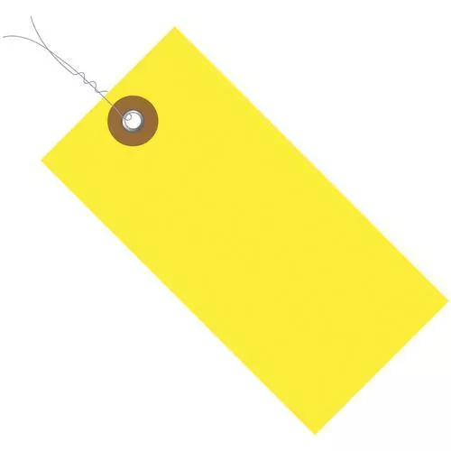 Tyvek Etichette, Pre-cablato, 14.6cm x 7.3cm, Giallo, 100 / Custodia