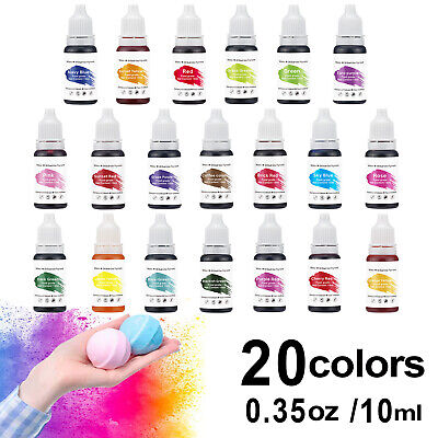 20 colores color líquido cosmético - tinte a base de agua, fabricación de jabón, cremas, bombas de baño