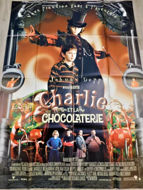 Charlie et la Chocolaterie Affiche ORIGINALE 120x160cm 47" 63" 2005 Burton Depp