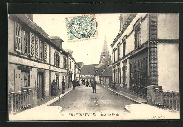 CPA Francheville, Rue de Breteuil 1906