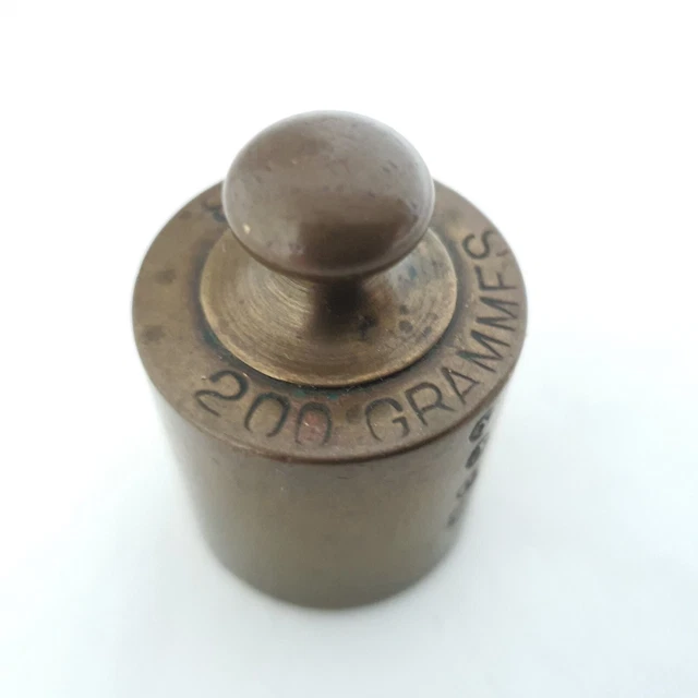 Ancienne Boîte De Poids En Laiton Pour Balance Roberval – Vintage, Design XXème