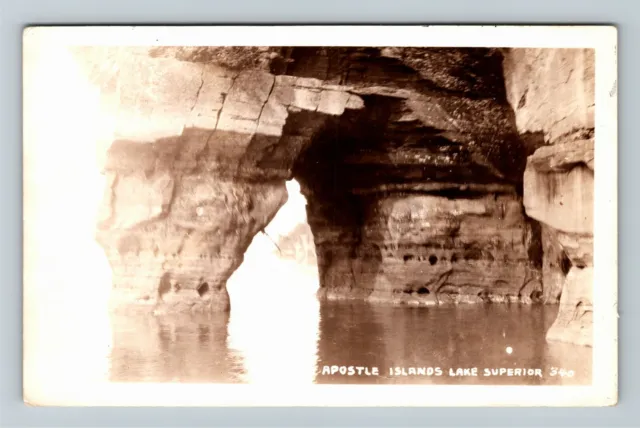 RPPC Lake Superior WI-Wisconsin, Apostle Islands Vintage Postcard