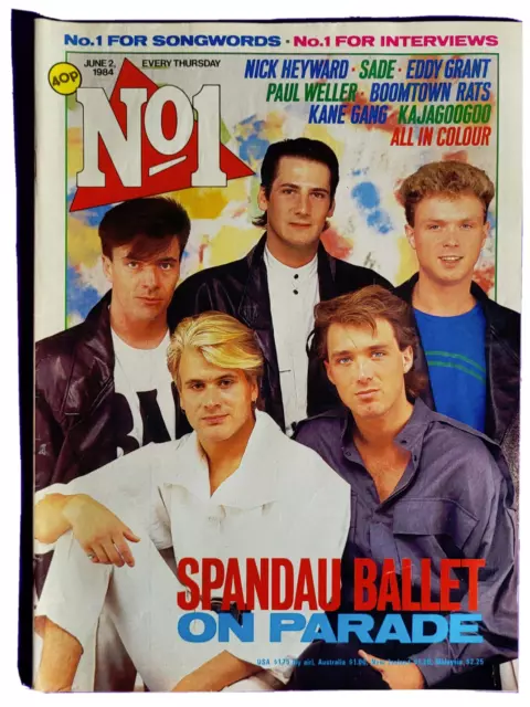 No1 Music Magazine Issue 57 June 2nd 1984 Spandau Ballet Pop Culture 80s Collect