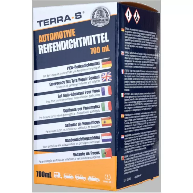 TERRA S Tirefit Reifendichtmittel Nachfüllflasche Ersatzflasche 600ml  Pannenset