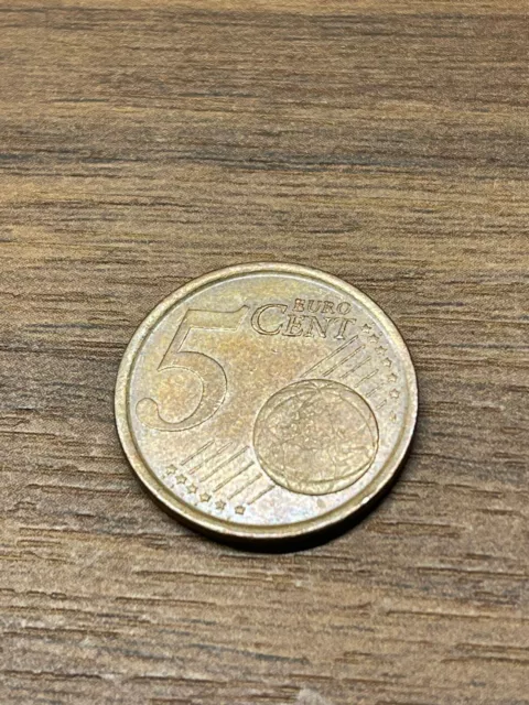 Moneda de 5 céntimos de euro de España año 1999