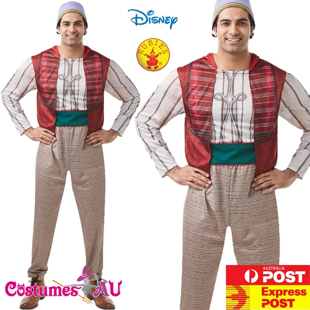 Xuminvty Aladdin Cosplay Adult Men Arabian Prince Costume Men Fairy Tale Suits With Feather Hat (Small, Style 1