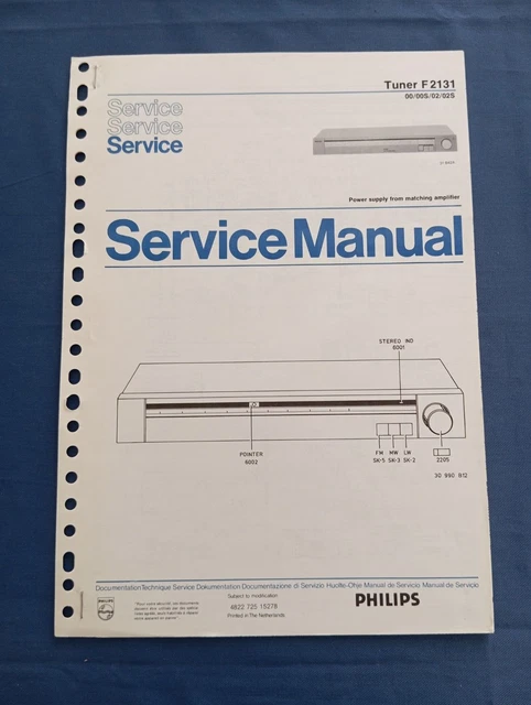 Manuale Di Assistenza Per Philips N 4422 – Usato, Per Riparazioni - Foto 5