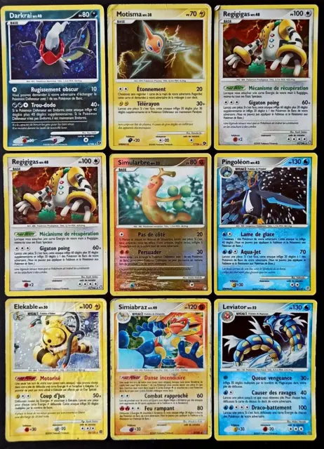 Lot 9 Cartes Pokémon Holo Reverse - Diamant et Perle - FR