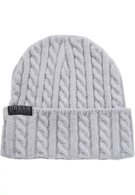 URBAN CLASSICS Cappello Berretto lavorato a trecce Adulto Unisex Heathergrey