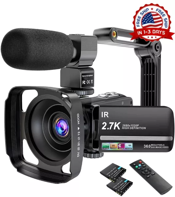 Camara para youtube camaras de youtuber Ultra HD 16X Con micorfono estabilizador