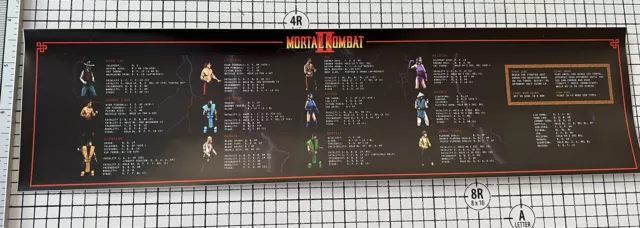 Mortal Kombat 3 Ultimate bezel Moves list.