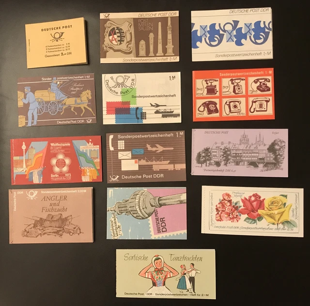 DDR SM HD Sammlung 13 Sondermarken-Heftchen  postfrisch  **