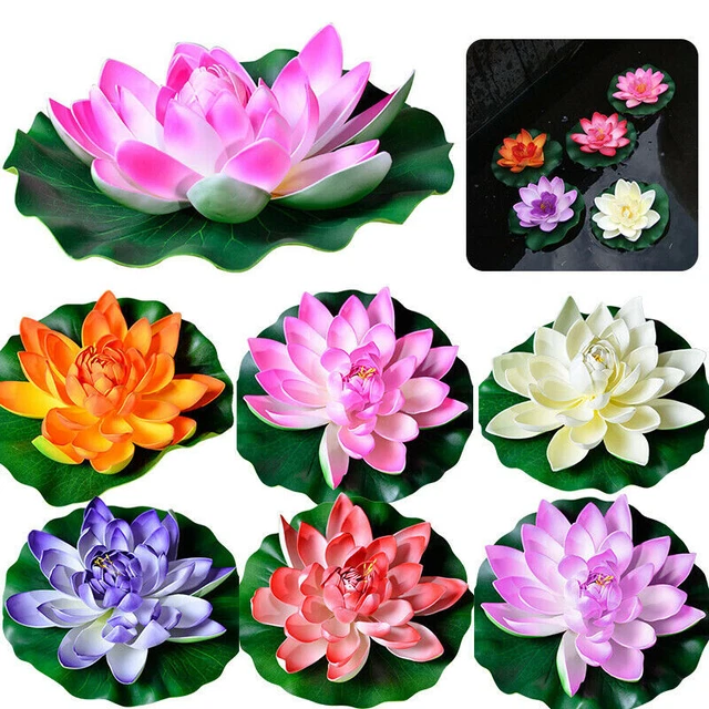 520PCS ARTIFICIAL FAKE Lotus Leaf Flowers Water Lily Floating Pool
