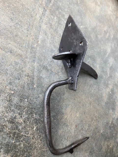Loquet de porte à bascule en acier noir
