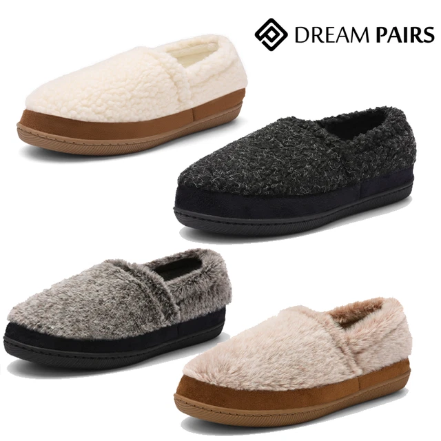 Dream Pairs Women Lightweight Fuzzy Sherpa House Shoes Comfort Slippers Non-Slip