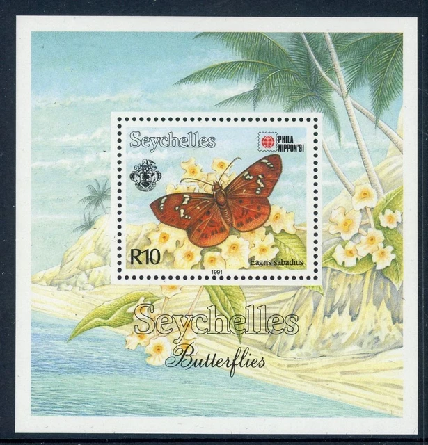 Seychellen Block 37 postfrisch Schmetterlinge #HB211
