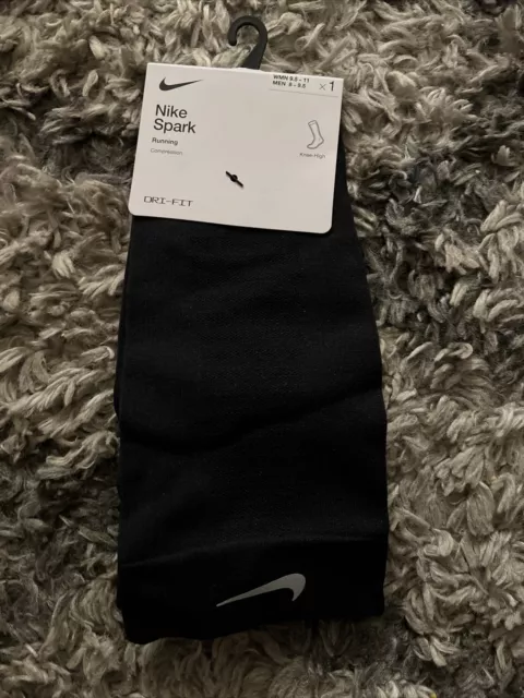 NWT Nike Spark Running Compression Socks Men's 8-9.5 (Women's 9.5-11) DB5471-010