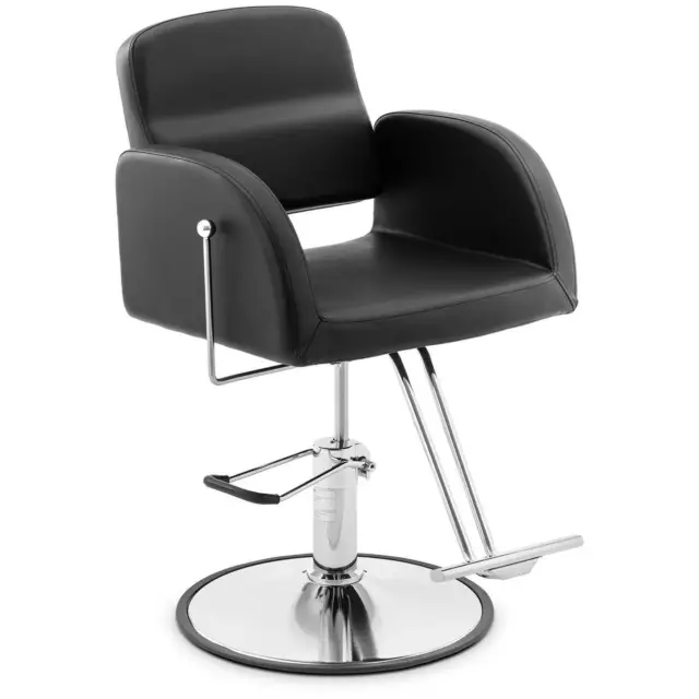 Fauteuil de coiffeur Repose-pieds Réglable Chaise de barbier 200 kg Yoxall Black