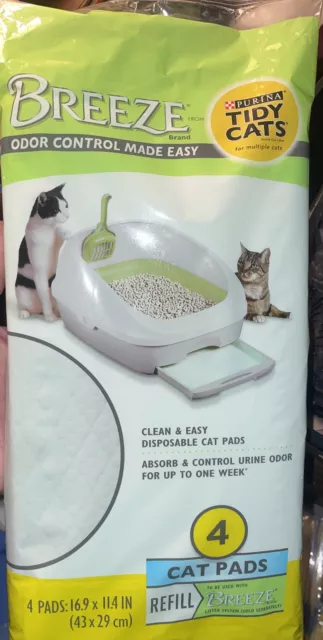 Purina Tidy Cats 4 CAT PADS for BREEZE LITTER SYSTEM Refill Pack ODOR CONTROL