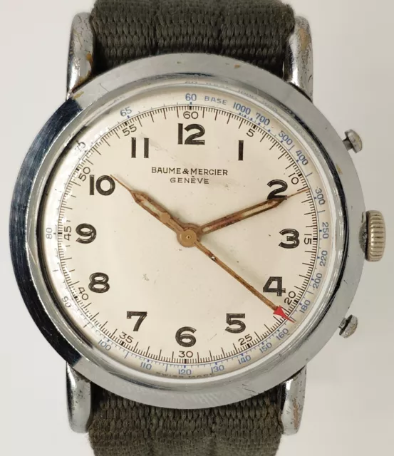 Raro Baume Mercier Militare Cronostop Chronostop Cronografo Split 1950