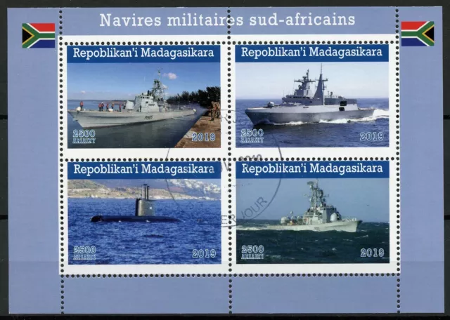 Madagascar Military Stamps 2019 CTO South African Ships Nautical 4v M/S