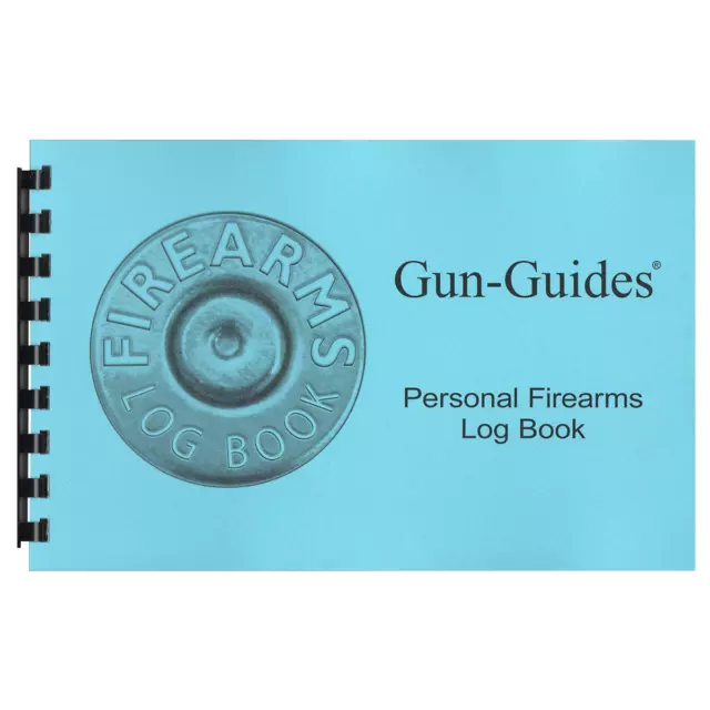 FIREARMS LOG BOOK by Gun-Guides® 8.5"x 5.5" Record all in one book! NEW 04/23