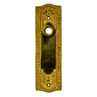 Door Back Plates Polished Brass Antique Style "The Orlean" Sold in Pairs