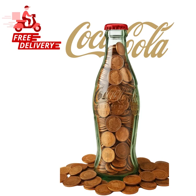 Salvadanaio A Forma Di Bottiglia Coca Cola Gigante In Plastica - 1 E 2 Piedi Di Altezza, UK - 2