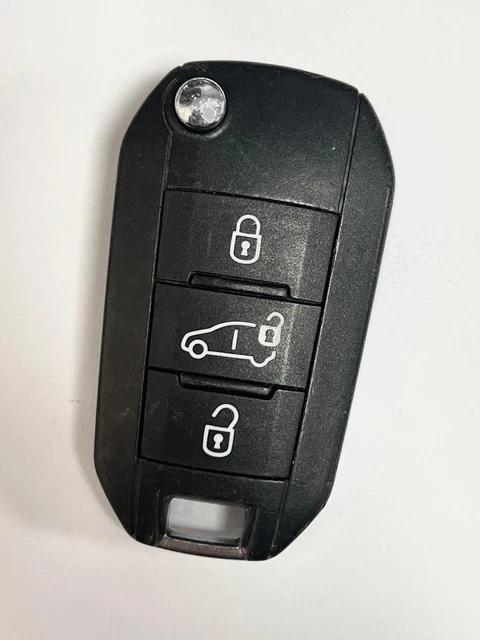 FOBTRONICS 2-Button Flip Key Case For Citroën C4, C5, C6, C8 – With Logo (Black)