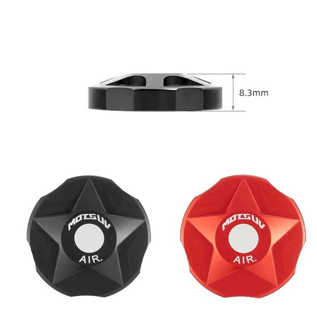 CNC Turned Front Fork Cap 33X8 3mm Aluminum Alloy Bike Air Gas Fork Value Cover