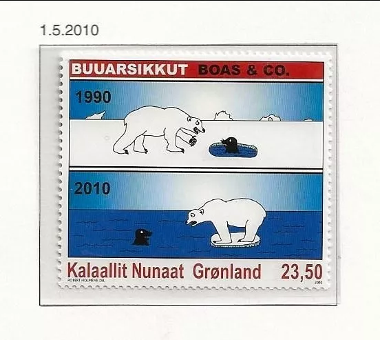 Greenland Sc 572 +572a NH + S/S issue of 2010 - Comic strip , Polar Bear