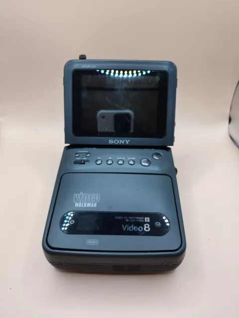 Sony GV-300 Video Walkman 8mm TV/Video Recorder Powers On/Tape Spins-See descr.