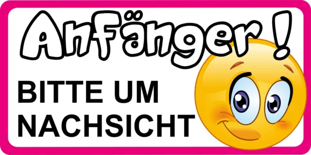 😎 Magnetschild Anfänger Fahranfänger Auto car Magnet Folie Warn Schild Hinweis