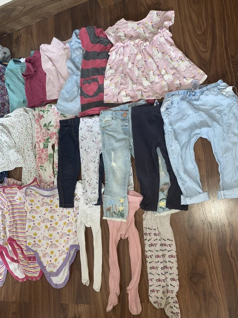 Leggings top vestiti bambina 25 pezzi età 12-18 mesi 4