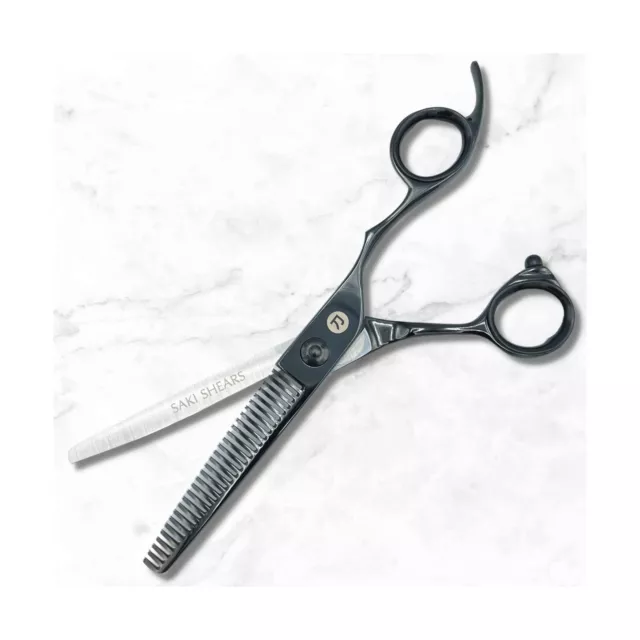 Black Hair Thinning Shears for Professional Barbers and Hairdressers - Japane... 2