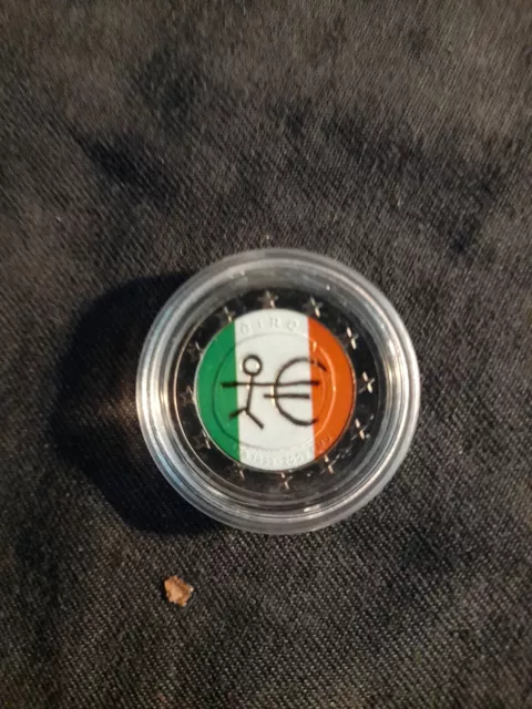 2 euro Couleur Irlande Drapeau irlandais Sur UME (Neuve sous capsule)