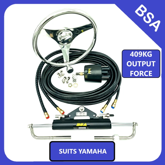 Hydraulic Stainless Steering Wheel Boat Kit Suits Yamaha Outboards 409KG FORCE